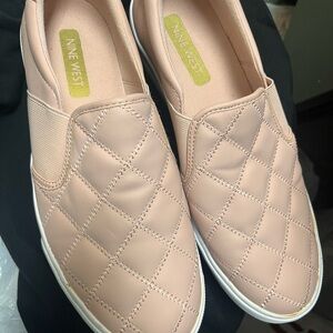 Nine West Quilted Pink Slip-On Sneakers
